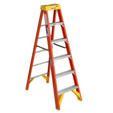 Aluminum Step Ladder with 375 lb. . Home depot step ladder